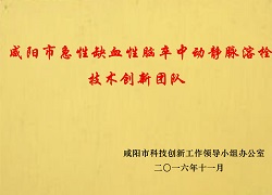 咸陽(yáng)市急性缺血性腦卒中動(dòng)靜脈溶栓技術(shù)創(chuàng)新團(tuán)隊(duì)